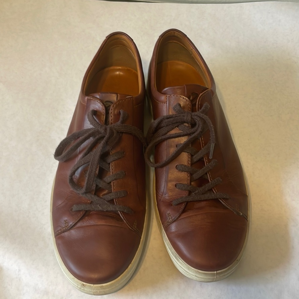 Ecco men’s brown leather sneakers size 11.5 US (45 EU)